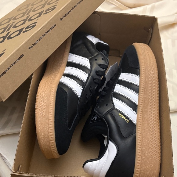 adidas Samba Black and White Athletic Shoes - Picture 6 of 6